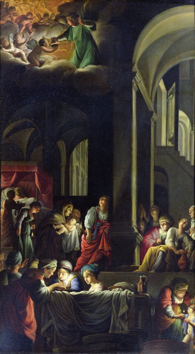 Die Geburt der Jungfrau, ca. 1616-19 von Carlo Saraceni